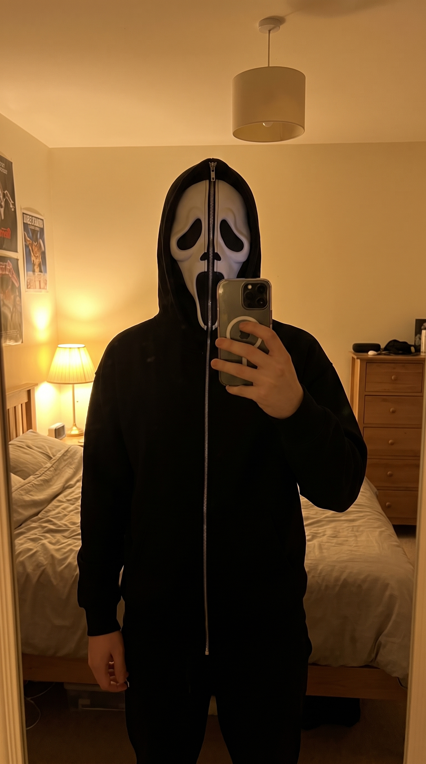 Jason Voorhees horror hoodie unboxing in shipping box